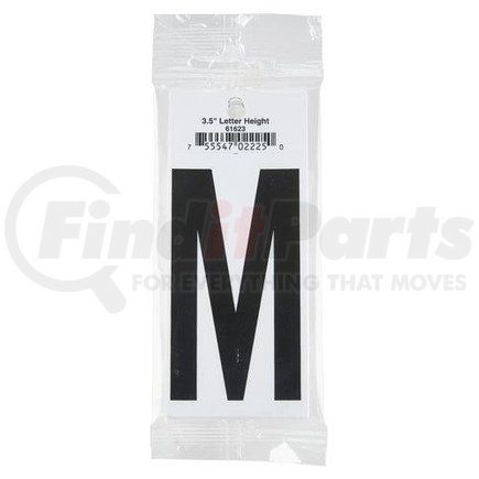 61623 by JJ KELLER - 3.5" Vinyl Letter Packs – Retail Packaging - Letter M