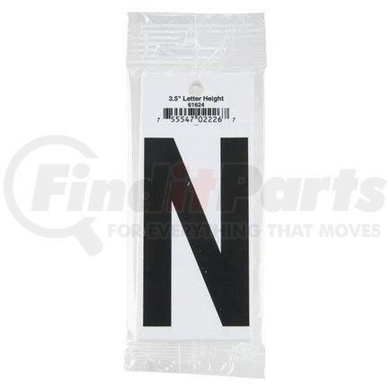 61624 by JJ KELLER - 3.5" Vinyl Letter Packs – Retail Packaging - Letter N