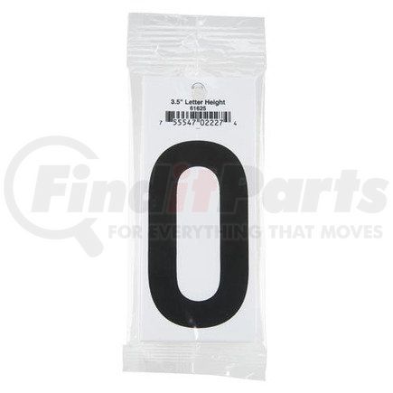 61625 by JJ KELLER - 3.5" Vinyl Letter Packs – Retail Packaging - Letter O