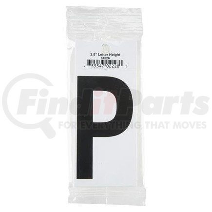 61626 by JJ KELLER - 3.5" Vinyl Letter Packs – Retail Packaging - Letter P