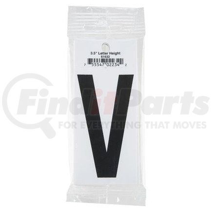 61632 by JJ KELLER - 3.5" Vinyl Letter Packs – Retail Packaging - Letter V