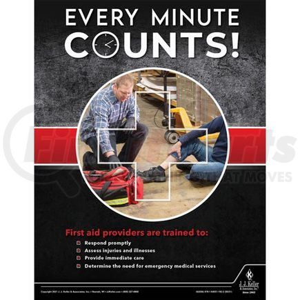 62036 by JJ KELLER - Every Minute Counts - Workplace Safety Training Poster - Every Minute Counts