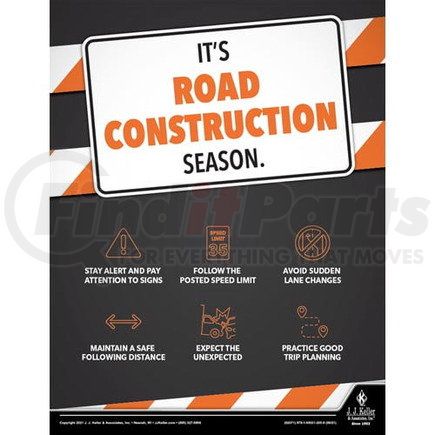 62071 by JJ KELLER - It's Road Construction Season - Transportation Safety Poster - It's Road Construction Season