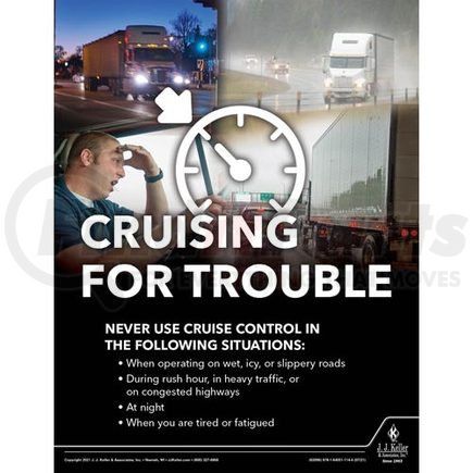 62096 by JJ KELLER - Cruising for Trouble - Driver Awareness Safety Poster - Cruising for Trouble