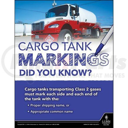 62098 by JJ KELLER - Cargo Tank Markings Did You Know - Hazmat Transportation Poster - Cargo Tank Markings Did You Know