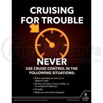62105 by JJ KELLER - Cruising For Trouble - Transportation Safety Poster - Cruising For Trouble