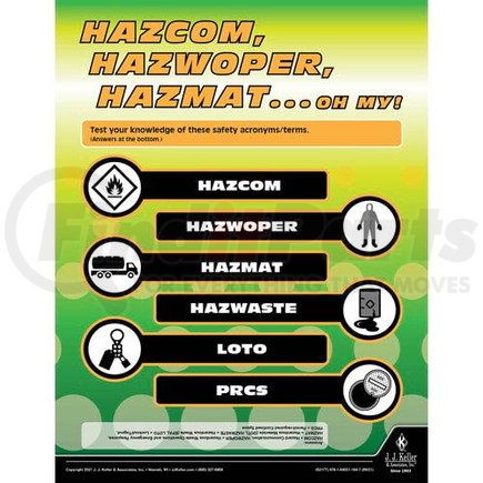 62177 by JJ KELLER - Hazcom, Hazwoper, Hazmat...Oh My - Workplace Safety Training Poster - Hazcom, Hazwoper, Hazmat...Oh My!