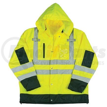 62702 by JJ KELLER - J. J. Keller™ SAFEGEAR Rain Jacket Type R Class 3 - Zipper Closure - Small Jacket