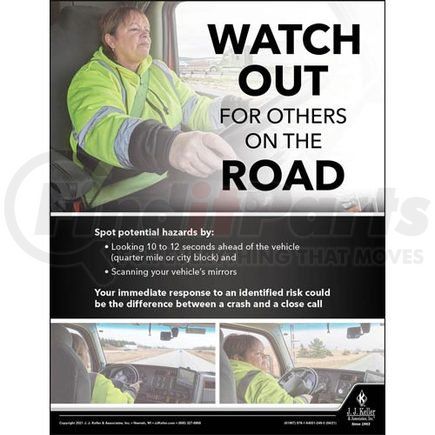 61997 by JJ KELLER - Watch Out For Others On The Road - Transport Safety Risk Poster - Watch Out For Others On The Road