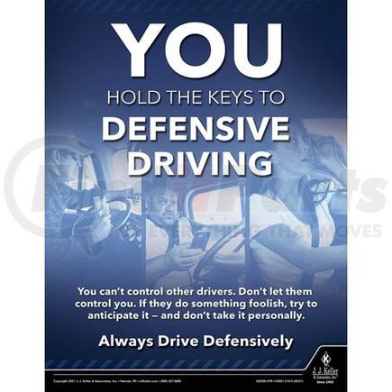62030 by JJ KELLER - You Hold the Keys To Defensive Driving - Motor Carrier Safety Poster - You Hold the Keys To Defensive Driving