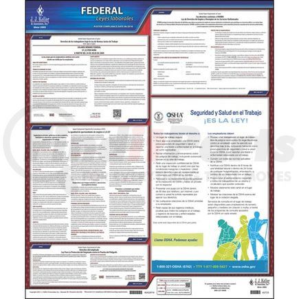 62723 by JJ KELLER - 2021 Federal Labor Law Poster - No FMLA - Spanish Poster