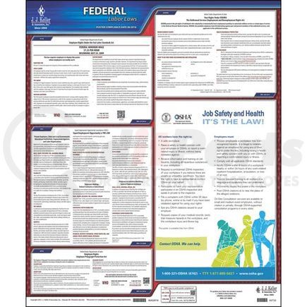 62722 by JJ KELLER - 2021 Federal Labor Law Poster - No FMLA - English Poster