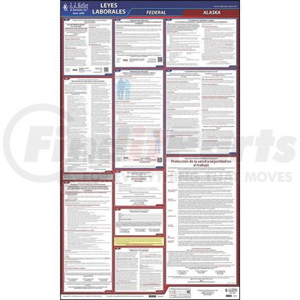 62747 by JJ KELLER - 2022 Alaska & Federal Labor Law Posters - All-In-One State & Federal Poster (Spanish)