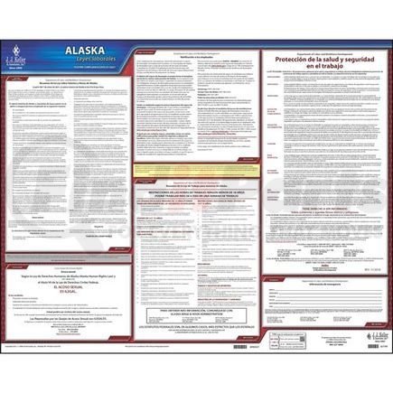62749 by JJ KELLER - 2022 Alaska & Federal Labor Law Posters - State Only Poster (Spanish)