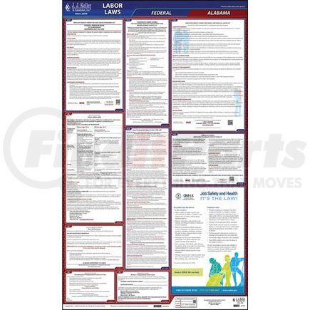 62750 by JJ KELLER - 2022 Alabama & Federal Labor Law Posters - All-In-One State & Federal Poster (English)