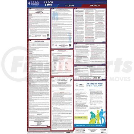 62754 by JJ KELLER - 2022 Arkansas & Federal Labor Law Posters - All-In-One State & Federal Poster (English)