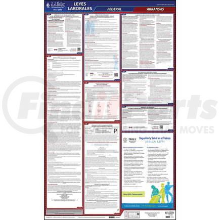 62755 by JJ KELLER - 2022 Arkansas & Federal Labor Law Posters - All-In-One State & Federal Poster (Spanish)