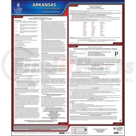 62757 by JJ KELLER - 2022 Arkansas & Federal Labor Law Posters - State Only Poster (Spanish)