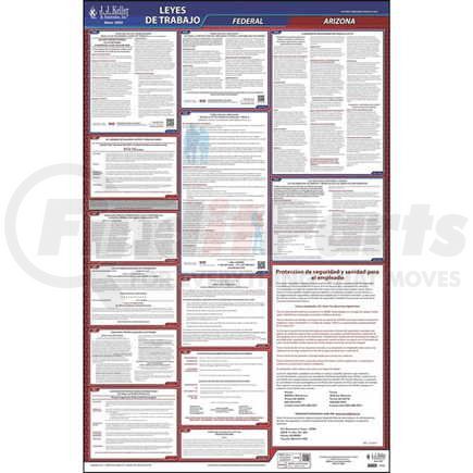 62759 by JJ KELLER - 2022 Arizona & Federal Labor Law Posters - All-In-One State & Federal Poster (Spanish)