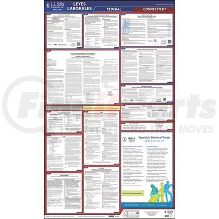 62771 by JJ KELLER - 2022 Connecticut & Federal Labor Law Posters - All-In-One State & Federal Poster (Spanish)