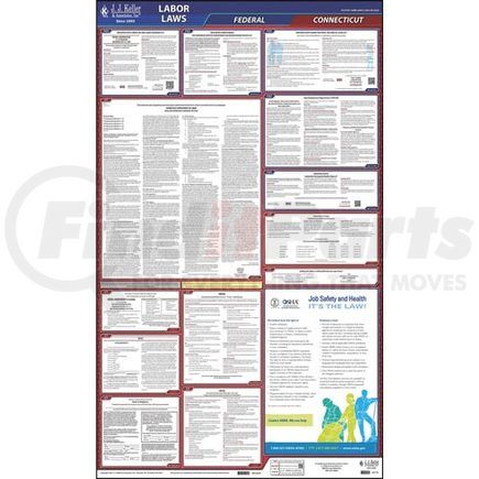62770 by JJ KELLER - 2022 Connecticut & Federal Labor Law Posters - All-In-One State & Federal Poster (English)