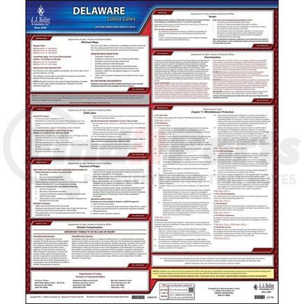 62778 by JJ KELLER - 2021 Delaware & Federal Labor Law Posters - State Only Poster (English)