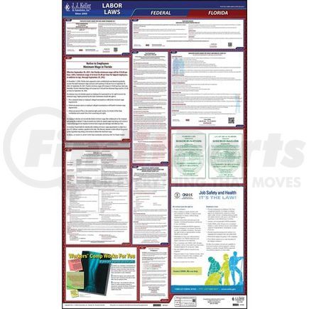 62780 by JJ KELLER - 2022 Florida & Federal Labor Law Posters - All-In-One State & Federal Poster (English)