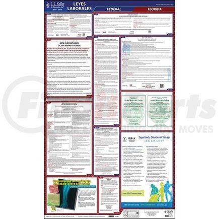 62781 by JJ KELLER - 2022 Florida & Federal Labor Law Posters - All-In-One State & Federal Poster (Spanish)