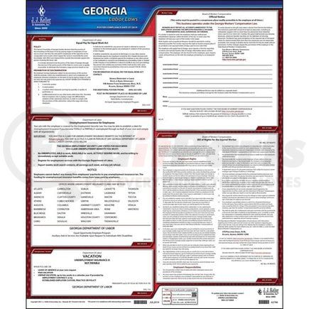 62786 by JJ KELLER - 2022 Georgia & Federal Labor Law Posters - State Only Poster (English)