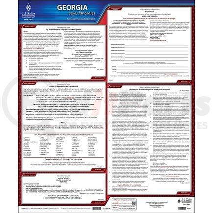 62787 by JJ KELLER - 2022 Georgia & Federal Labor Law Posters - State Only Poster (Spanish)