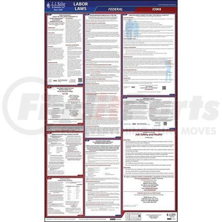 62792 by JJ KELLER - 2022 Iowa & Federal Labor Law Posters - All-In-One State & Federal Poster (English)