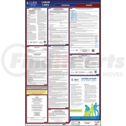 62796 by JJ KELLER - 2022 Idaho & Federal Labor Law Posters - All-In-One State & Federal Poster (English)
