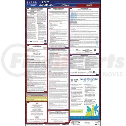 62797 by JJ KELLER - 2022 Idaho & Federal Labor Law Posters - All-In-One State & Federal Poster (Spanish)