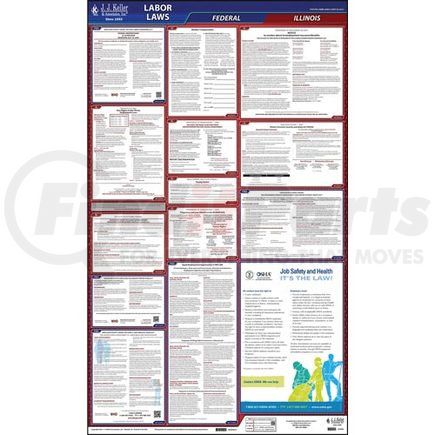 62800 by JJ KELLER - 2022 Illinois & Federal Labor Law Posters - All-In-One State & Federal Poster (English)