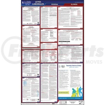 62801 by JJ KELLER - 2022 Illinois & Federal Labor Law Posters - All-In-One State & Federal Poster (Spanish)