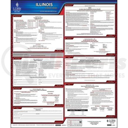 62802 by JJ KELLER - 2022 Illinois & Federal Labor Law Posters - State Only Poster (English)