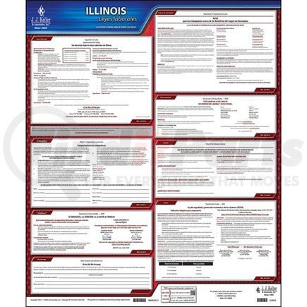 62803 by JJ KELLER - 2022 Illinois & Federal Labor Law Posters - State Only Poster (Spanish)