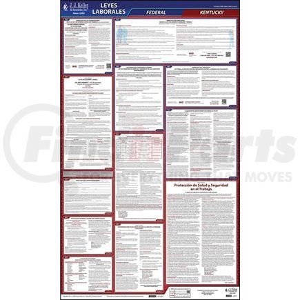 62813 by JJ KELLER - 2022 Kentucky & Federal Labor Law Posters - All-In-One State & Federal Poster (Spanish)