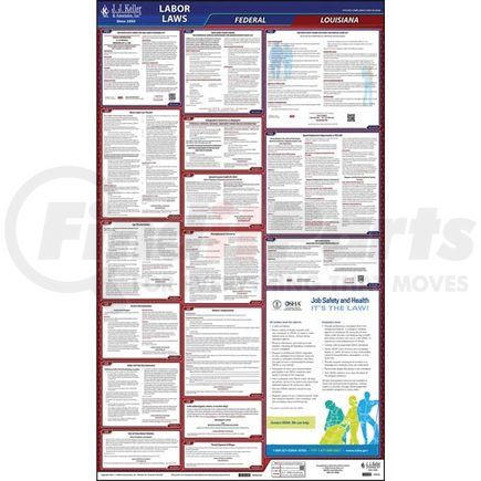 62816 by JJ KELLER - 2022 Louisiana & Federal Labor Law Posters - All-In-One State & Federal Poster (English)