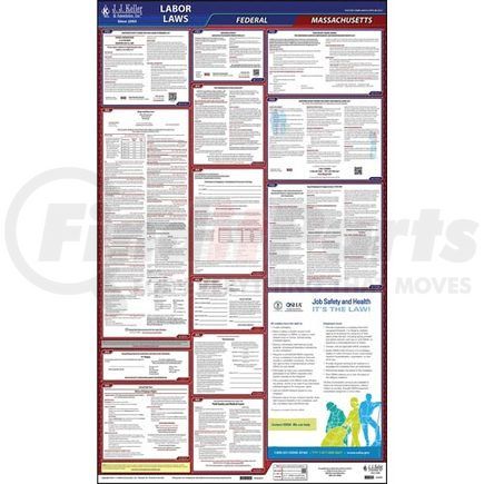 62820 by JJ KELLER - 2022 Massachusetts & Federal Labor Law Posters - All-In-One State & Federal Poster (English)