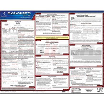 62822 by JJ KELLER - 2022 Massachusetts & Federal Labor Law Posters - State Only Poster (English)