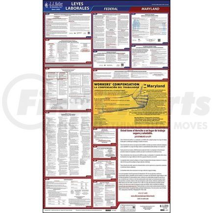 62825 by JJ KELLER - 2022 Maryland & Federal Labor Law Posters - All-In-One State & Federal Poster (Spanish)