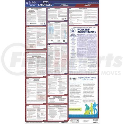 62829 by JJ KELLER - 2021 Maine & Federal Labor Law Posters - All-In-One State & Federal Poster (Spanish)