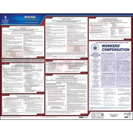 62831 by JJ KELLER - 2021 Maine & Federal Labor Law Posters - State Only Poster (Spanish)