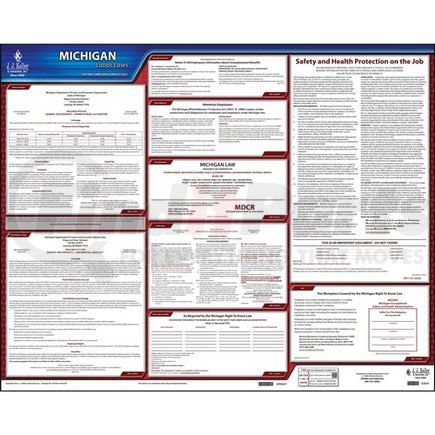 62834 by JJ KELLER - 2021 Michigan & Federal Labor Law Posters - State Only Poster (English)