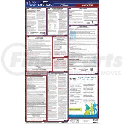 62887 by JJ KELLER - 2022 Oklahoma & Federal Labor Law Posters - All-In-One State & Federal Poster (Spanish)