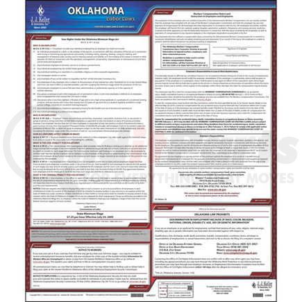 62888 by JJ KELLER - 2022 Oklahoma & Federal Labor Law Posters - State Only Poster (English)