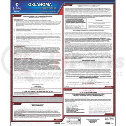 62889 by JJ KELLER - 2022 Oklahoma & Federal Labor Law Posters - State Only Poster (Spanish)