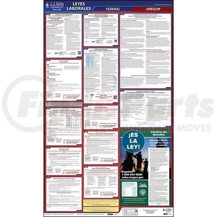 62891 by JJ KELLER - 2022 Oregon & Federal Labor Law Posters - All-In-One State & Federal Poster (Spanish)