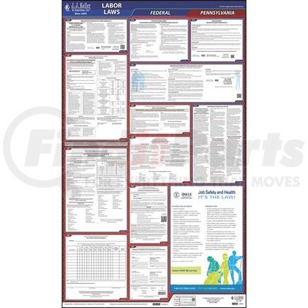 62894 by JJ KELLER - 2022 Pennsylvania & Federal Labor Law Posters - All-In-One State & Federal Poster (English)